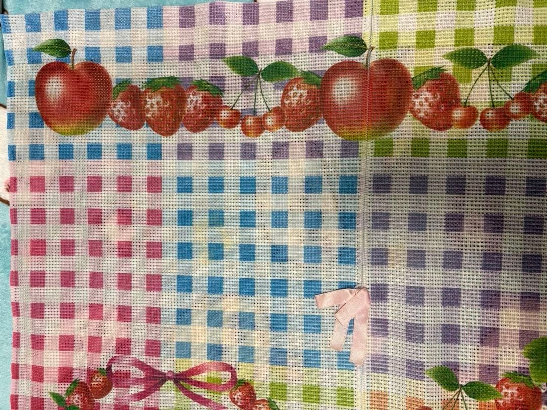 レア 希少 ハローキティ フルーツ柄 のれん 2002年 いちご サンリオ