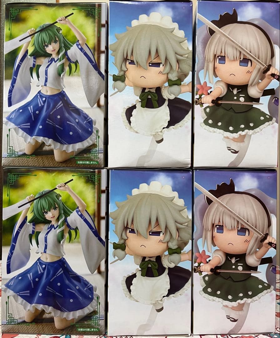 東方プロジェクトシリーズフィギュア　十六夜咲夜と魂魄妖夢と東風谷早苗の6体セット