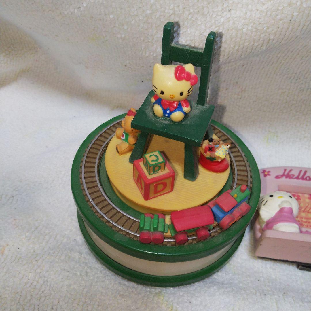 キティちゃん　陶器貯金箱　陶器オルゴール　陶器フォトフレームセット　フィギュア