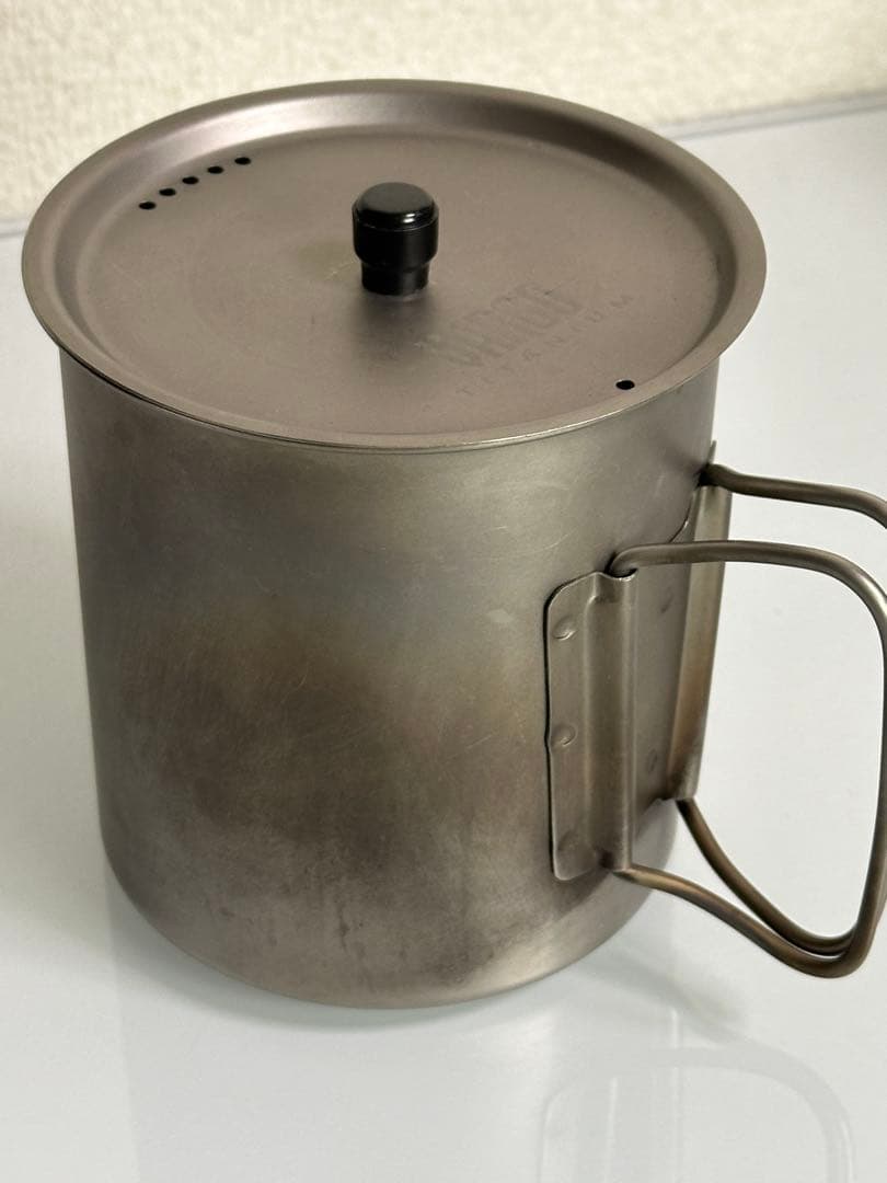 VARGO バーゴ Ti-Lite Mug チタンクッカー 湯切り付き蓋