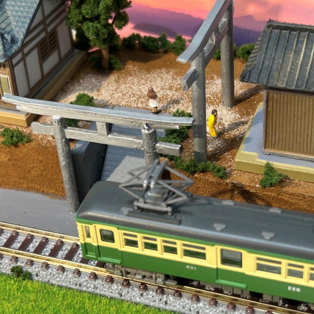 おやまかわ様ご予約品　江ノ電 江の島腰越 こゆるぎ神社 鉄道ジオラマ　Nゲージ
