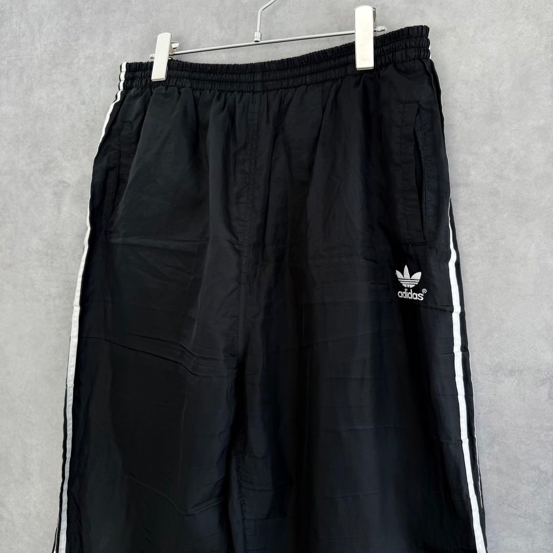 80sヴィンテージ old adidasアディダス トラックパンツ ブラック L