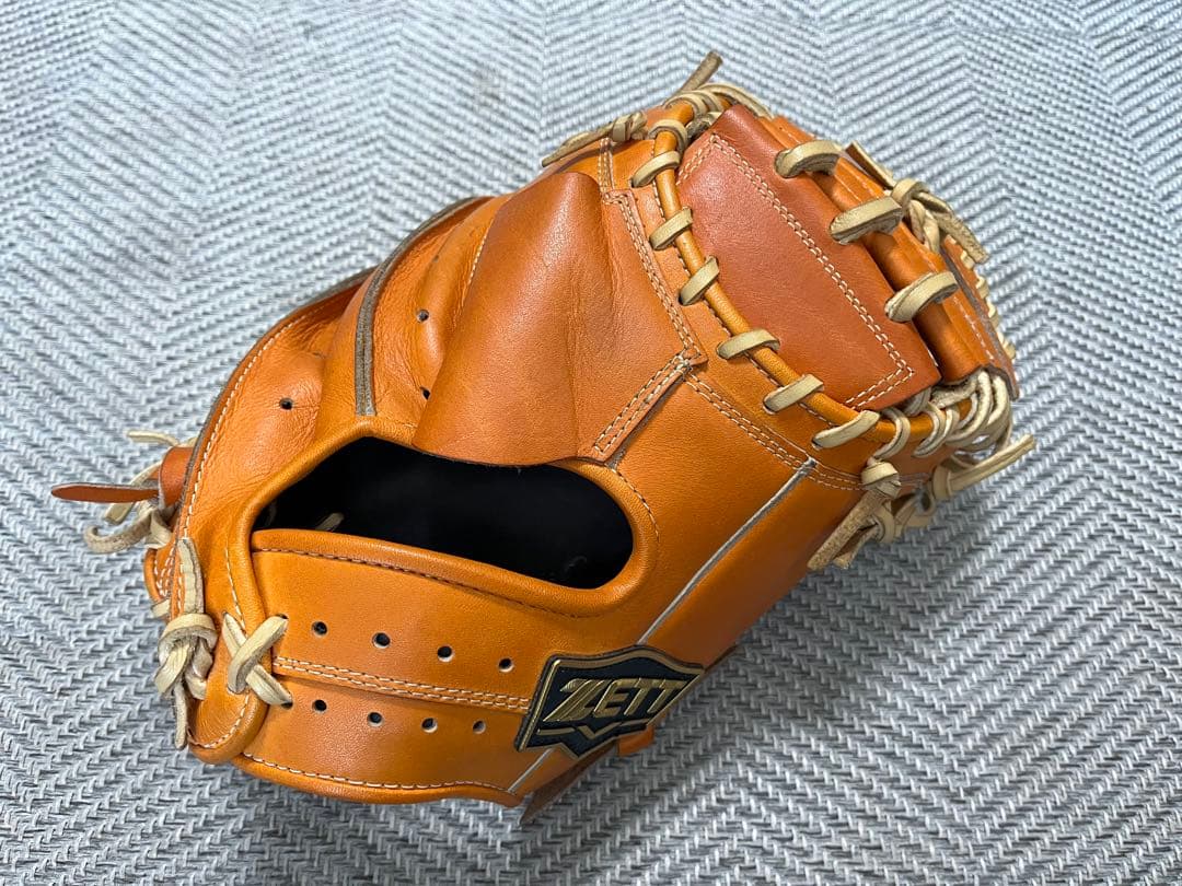 ZETT キャッチャーミット ネオステイタス　軟式　オレンジ