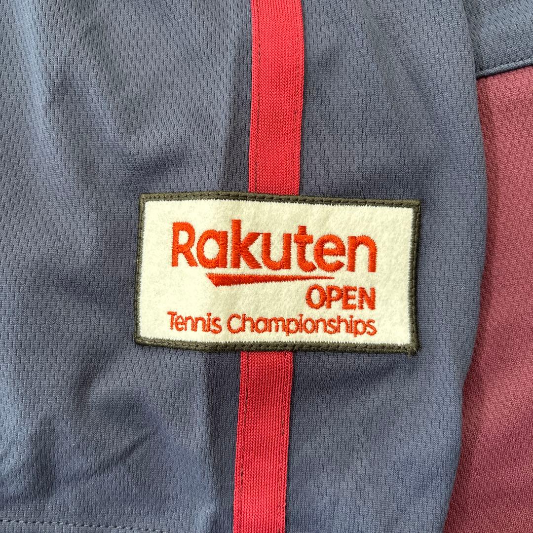 FILA Rakuten Open 2018年 Tシャツ ネイビー/ワインレッド