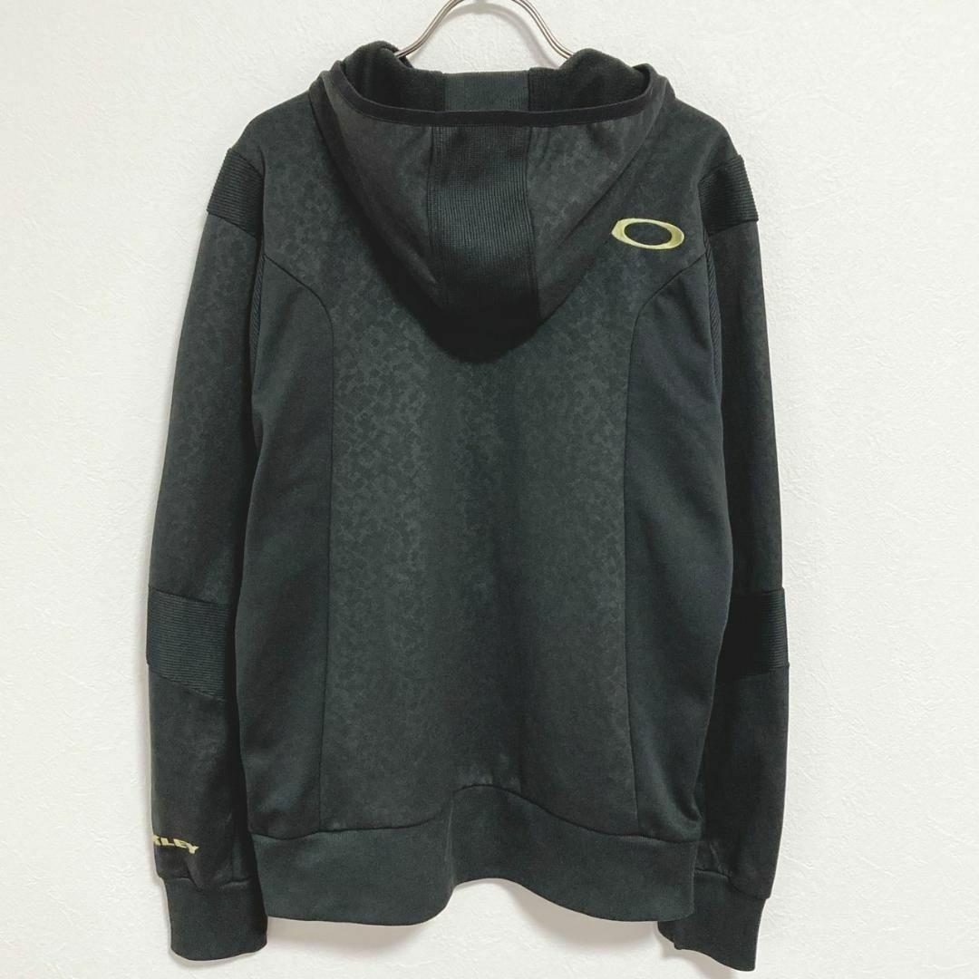 OAKLEY オークリー ジップパーカー ブラック M ロゴ刺繍