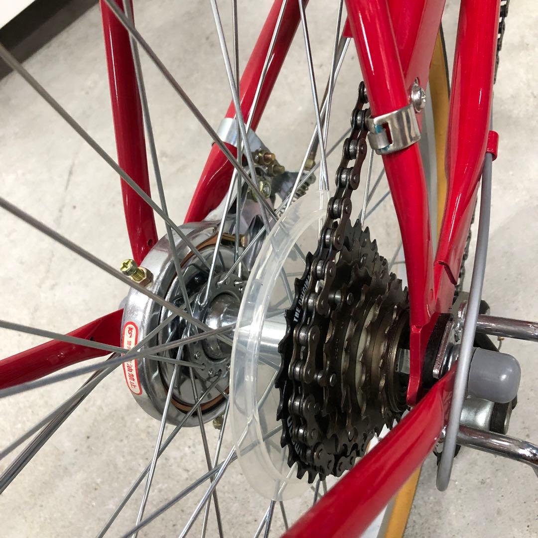 ミッキーマウス 折りたたみ自転車 ベルメゾン 赤