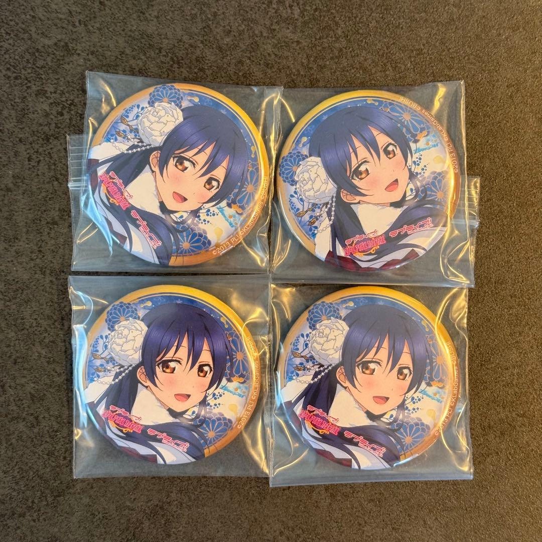 園田海未 ラブライブ μ's スクフェス 感謝祭 缶バッジ お正月編