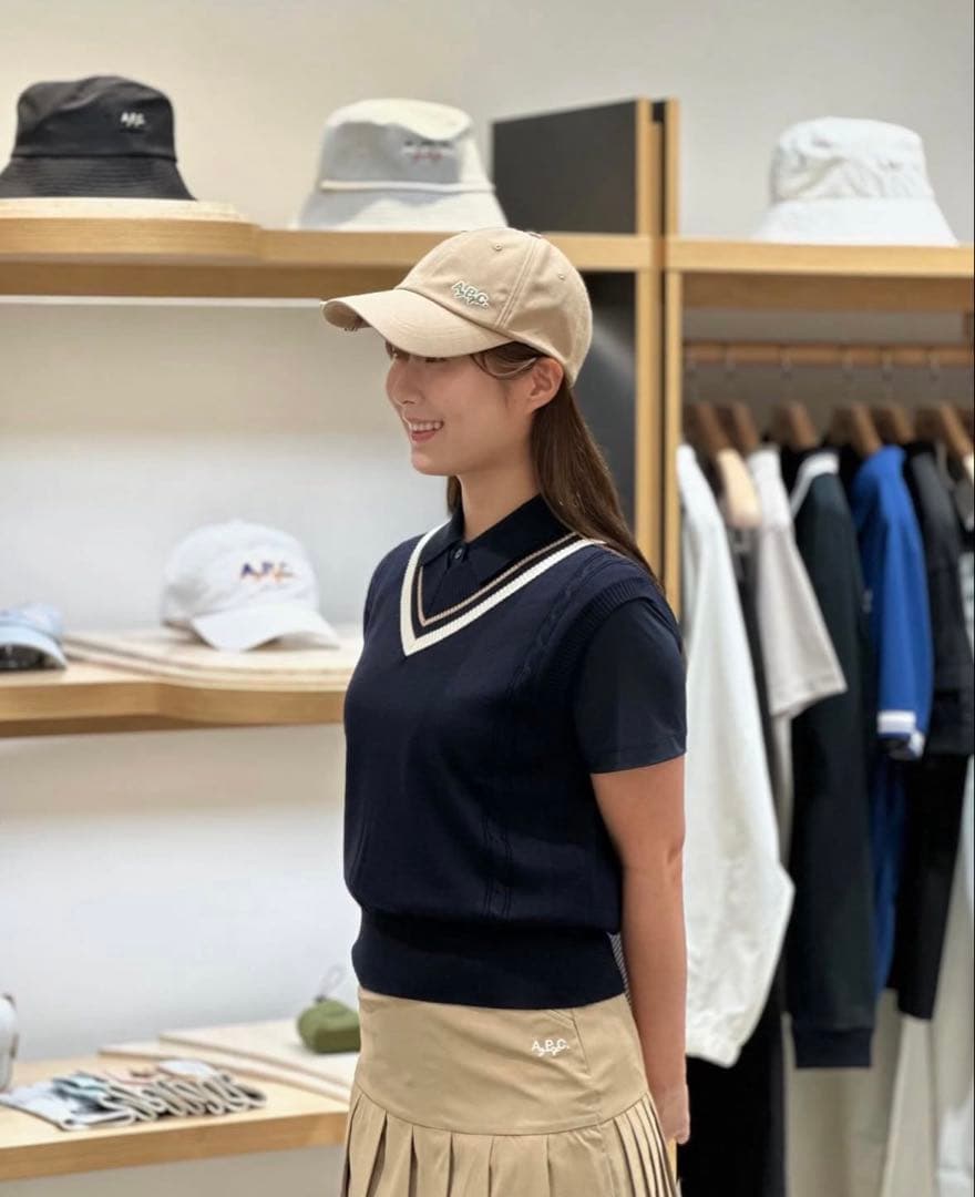 A.P.C.golf 韓国　ゴルフウェア　インナーパンツ　プリーツ　ベージュ　S