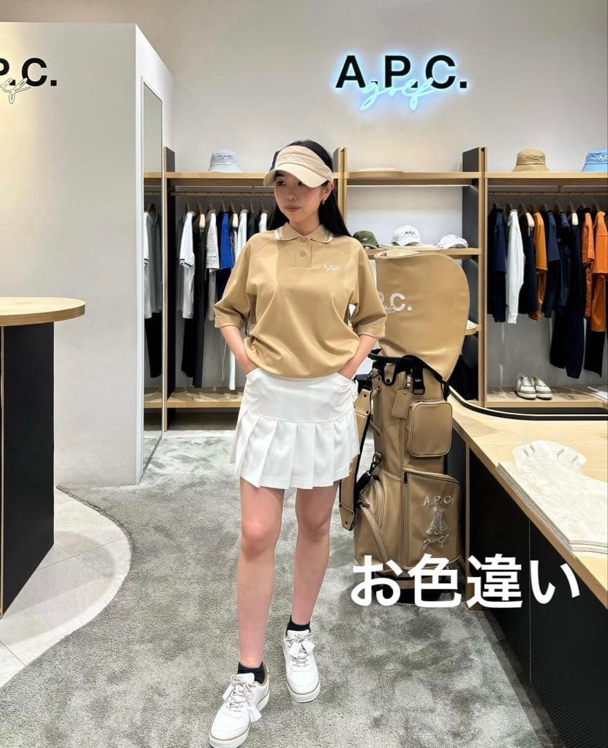 A.P.C.golf 韓国　ゴルフウェア　インナーパンツ　プリーツ　ベージュ　S