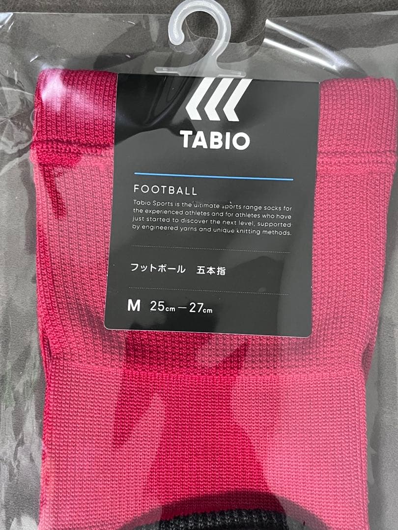 TABIOタビオ 5本指ソックスM 25〜27センチ レッド ネイビー２点セット