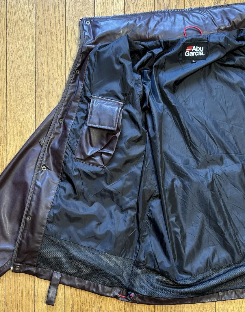 Abu Garcia ポリウレタン加工合皮ジャケット L（実寸XL）