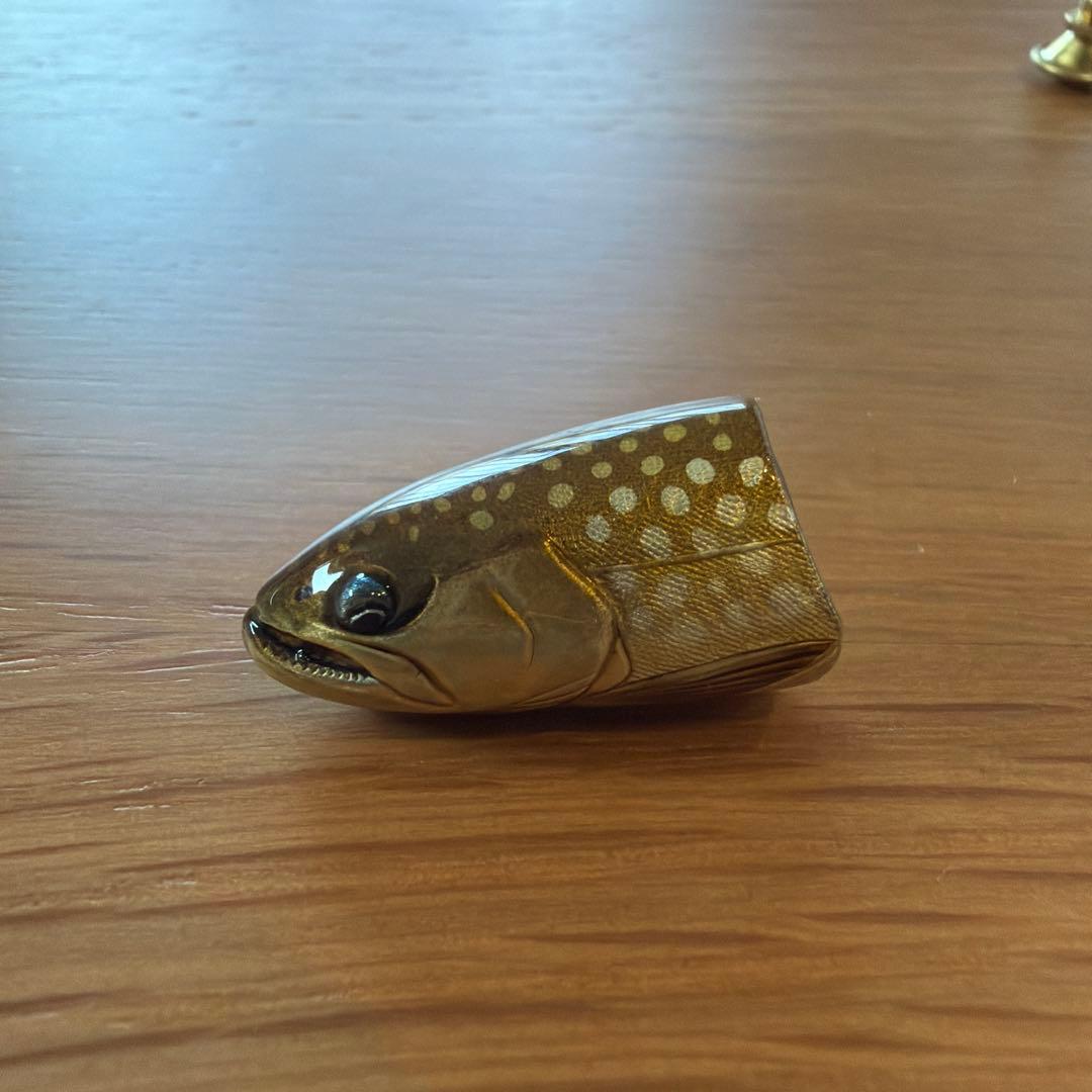 魚類模型作家 吉田光 トラウトベビーピンズ アメマス　黄金色