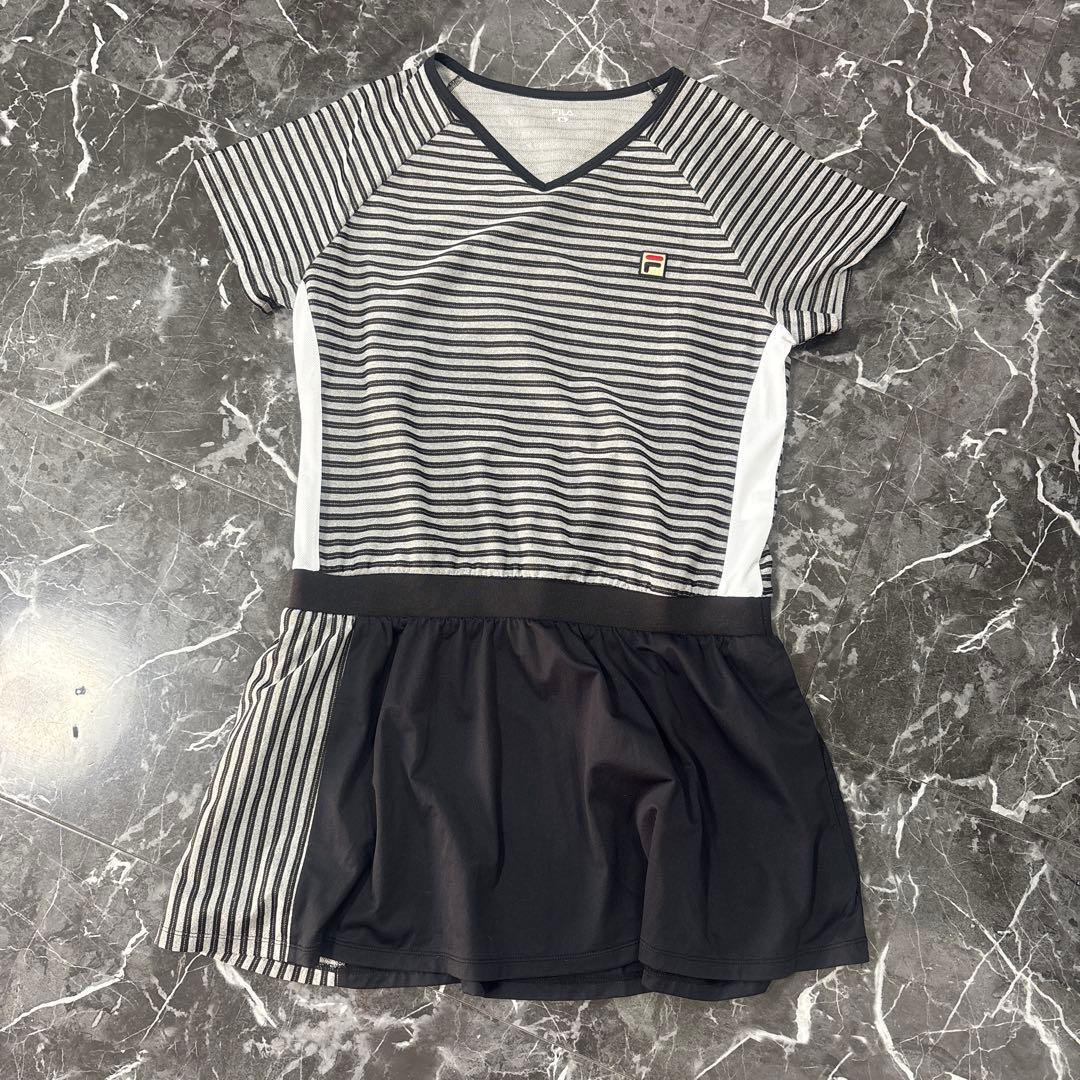 FILA ストライプ柄 テニスウェア XL
