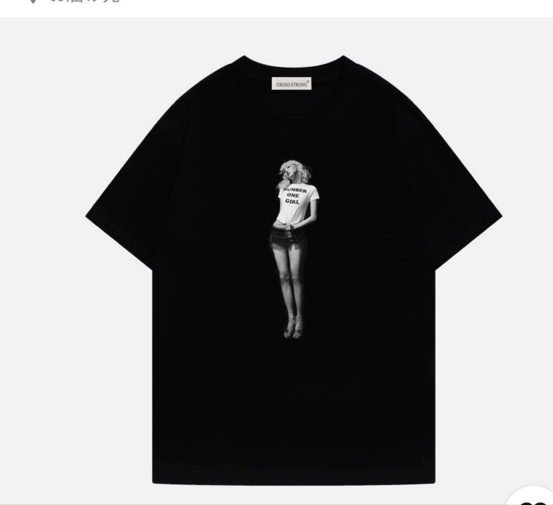 rosie グラフィックTシャツ 黒