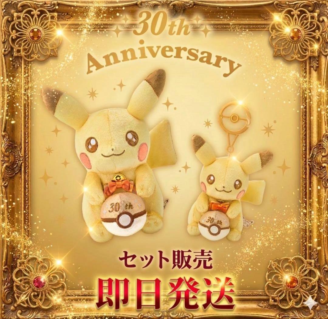ピカチュウ 30周年記念 ぬいぐるみ 2個セット