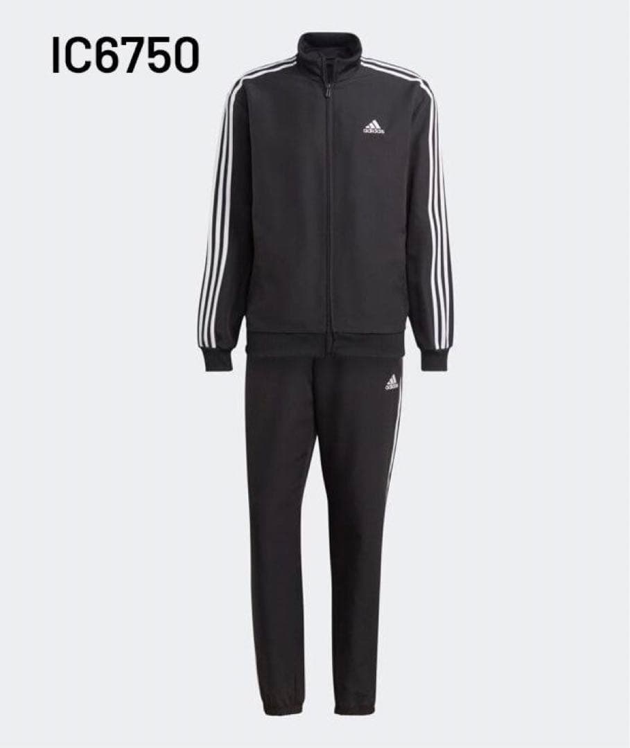 【adidas/アディダス】スリーストライプス ウーブントラックスーツ・L・黒