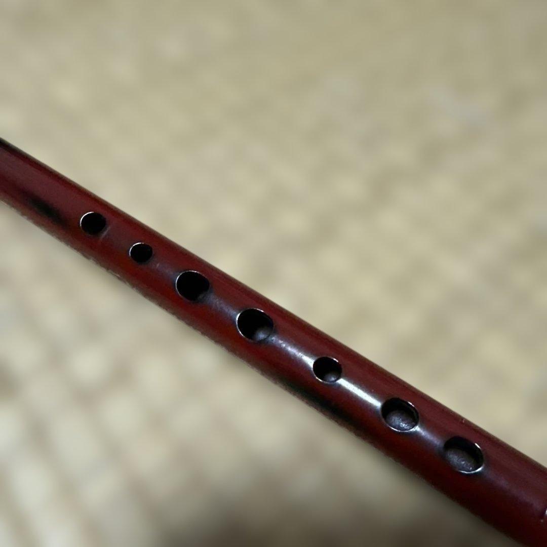 篠笛(しの笛)横笛 蝴蝶 紅紫檀 7穴 1.5本調子