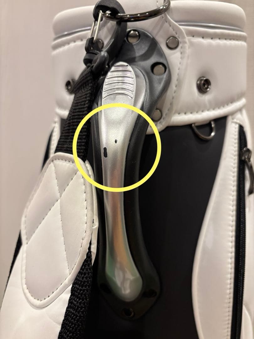 【美品】PUMA プーマ キャディバッグ ホワイト/ブラック