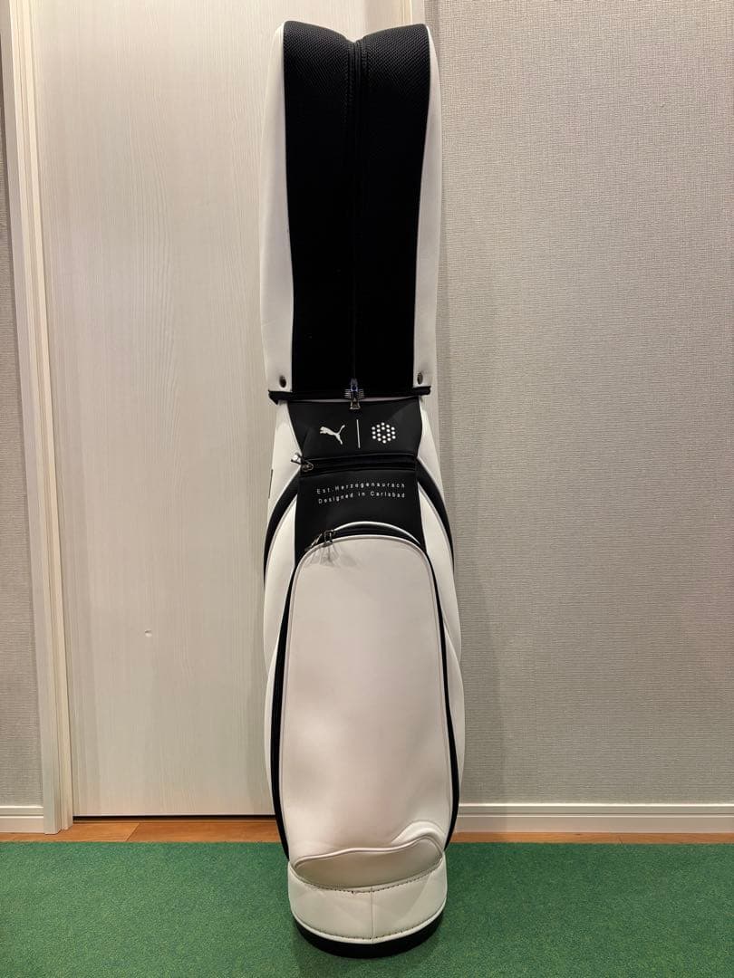 【美品】PUMA プーマ キャディバッグ ホワイト/ブラック