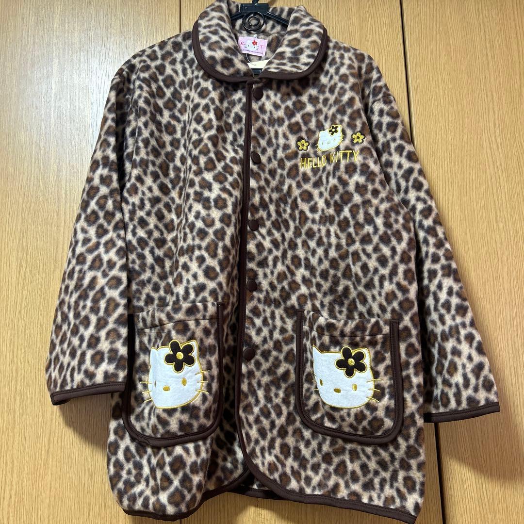 レア　希少　レトロ　サンリオ　ハローキティ‪‪ ヒョウ柄　ルームウェア　ガウン
