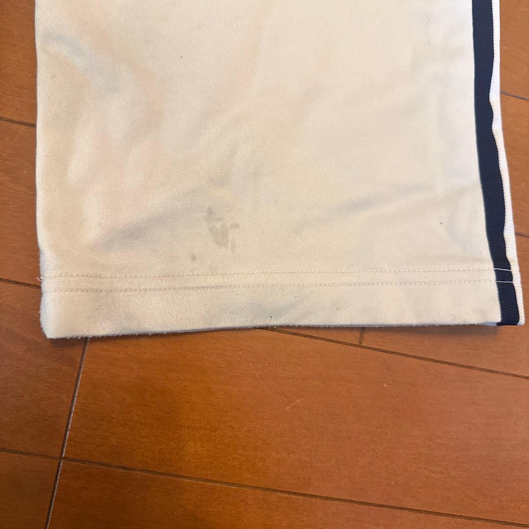adidas アイボリー ストライプ トラックパンツ M