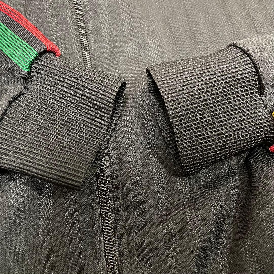 adidas ラスタカラージャージ上下セット ブラック　レゲエ