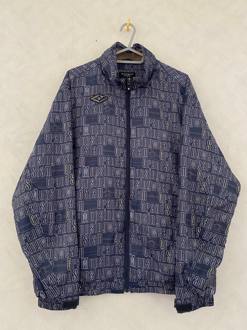 Munsingwear ナイロンジャケット サイズL メンズ 総柄 ゴルフ