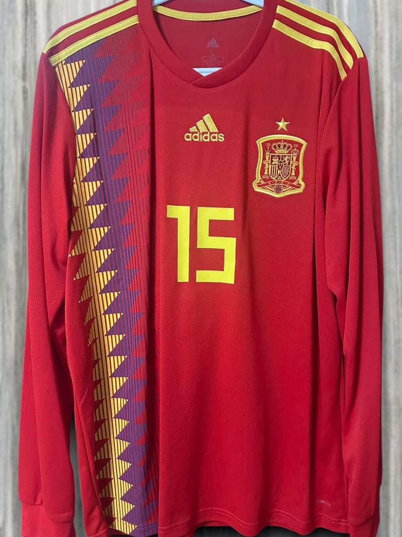 2018 スペイン代表 ワールドカップ 長袖 15番 セルヒオ・ラモス