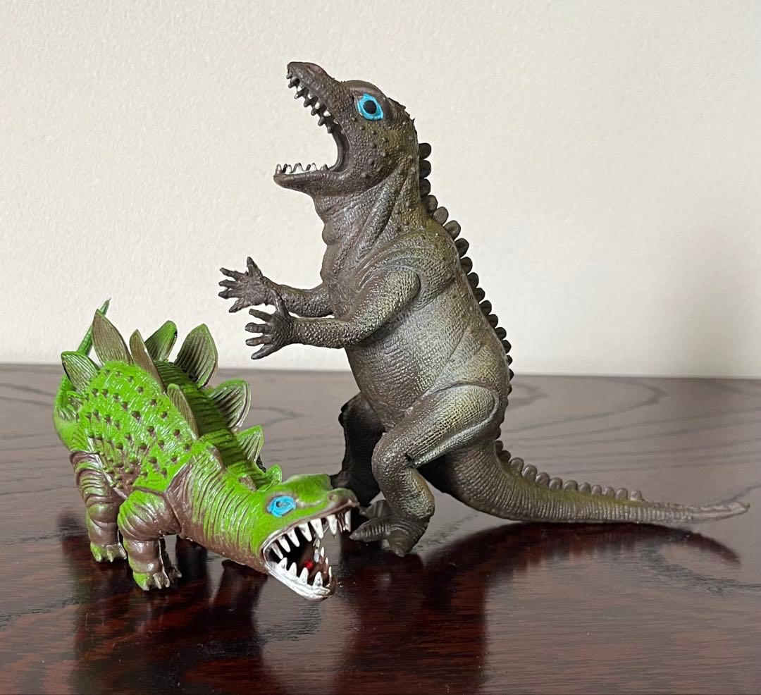 【昭和レトロ】当時物 怪獣ソフビ 2体セット パチ怪獣 無版権 駄菓子屋