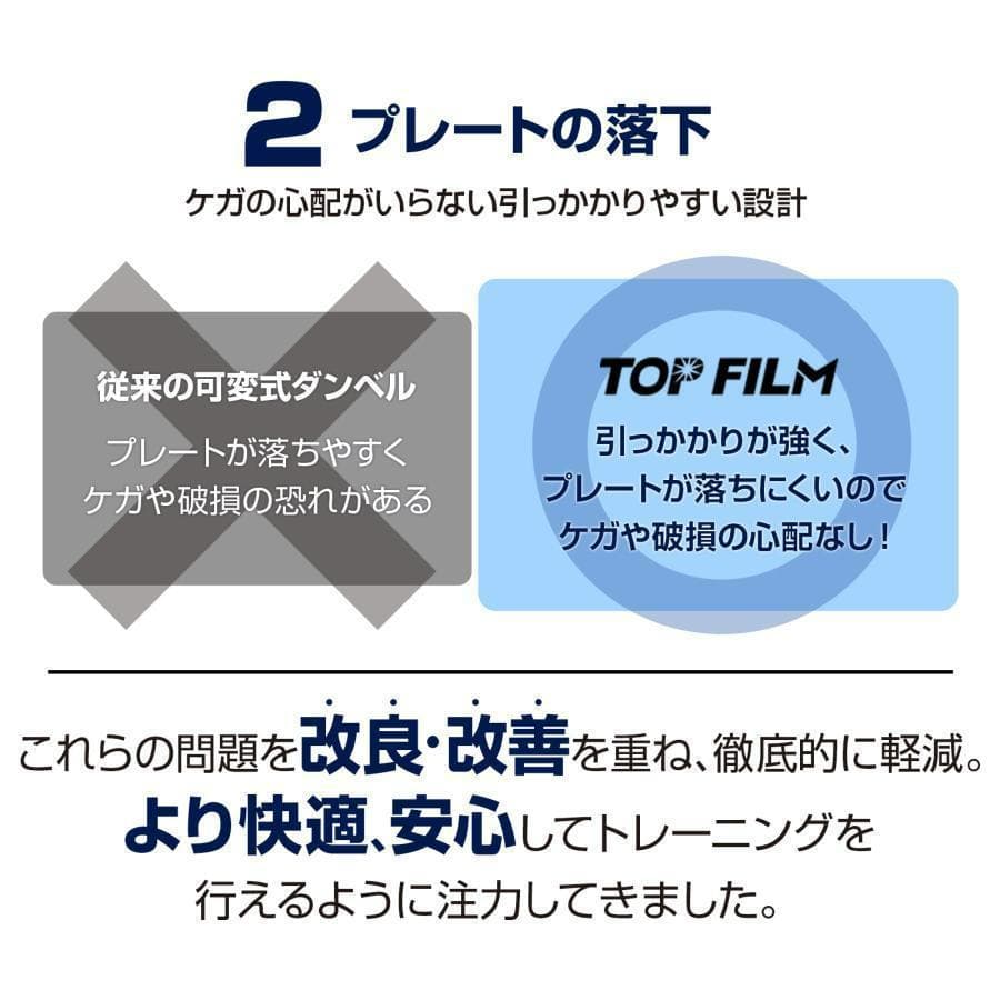 可変式ダンベル 24kg 2個 15段階調節 省スペース収納（ブラック×レッド）