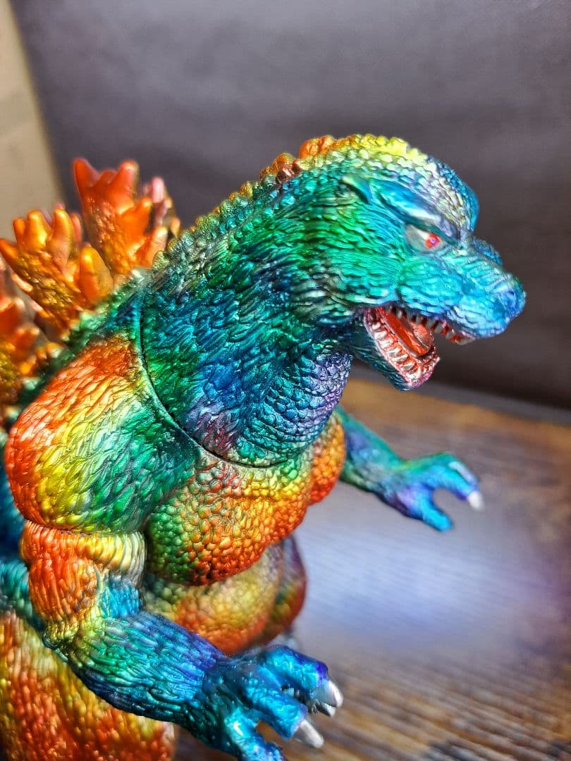 バーニングゴジラ　ソフビ　キャンディー塗装　リペイント