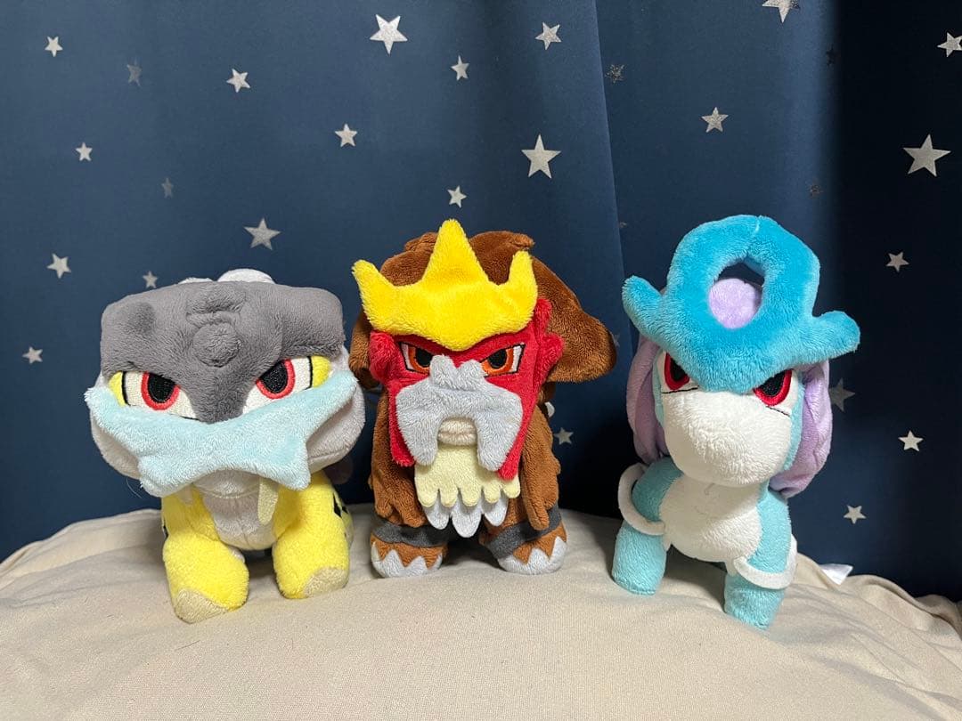ポケドール エンテイ スイクン ライコウ ポケモンセンター ぬいぐるみ 2009