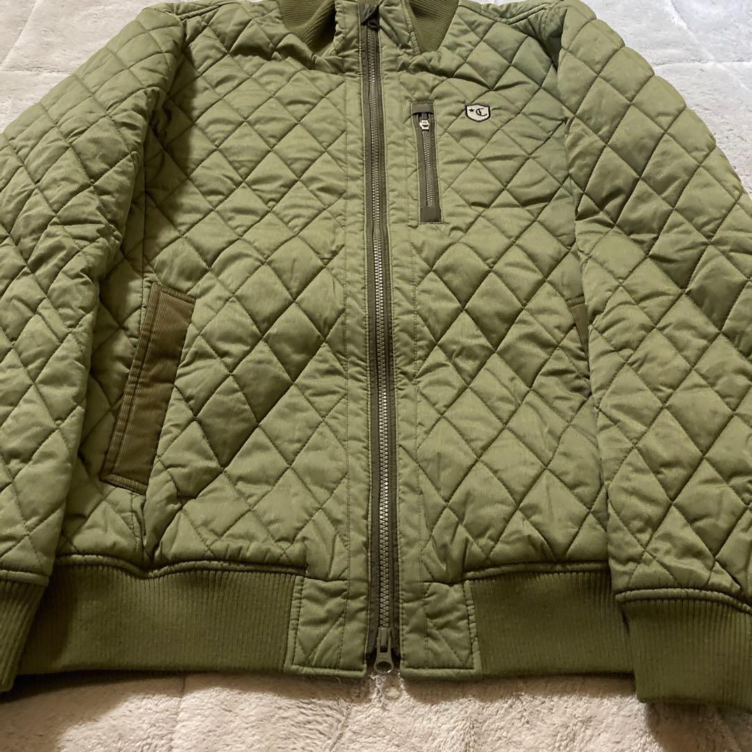 美品　Callaway ダイヤキルティングジャケット カーキ　サイズLL
