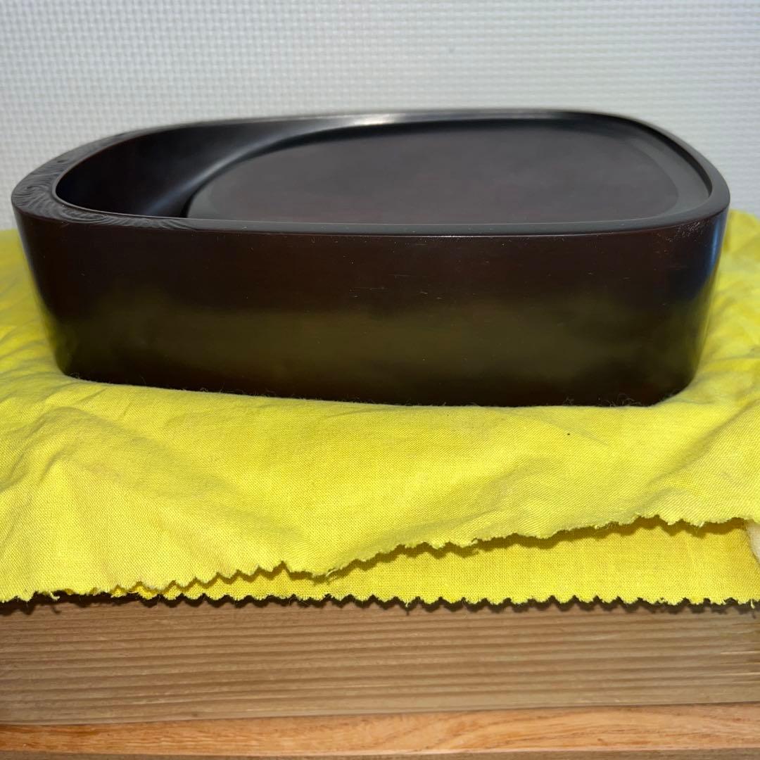 ⭕️希少　紅渓石硯　大型　名工　相馬羊堂　美品　3.7kg超　大判側ツルツル