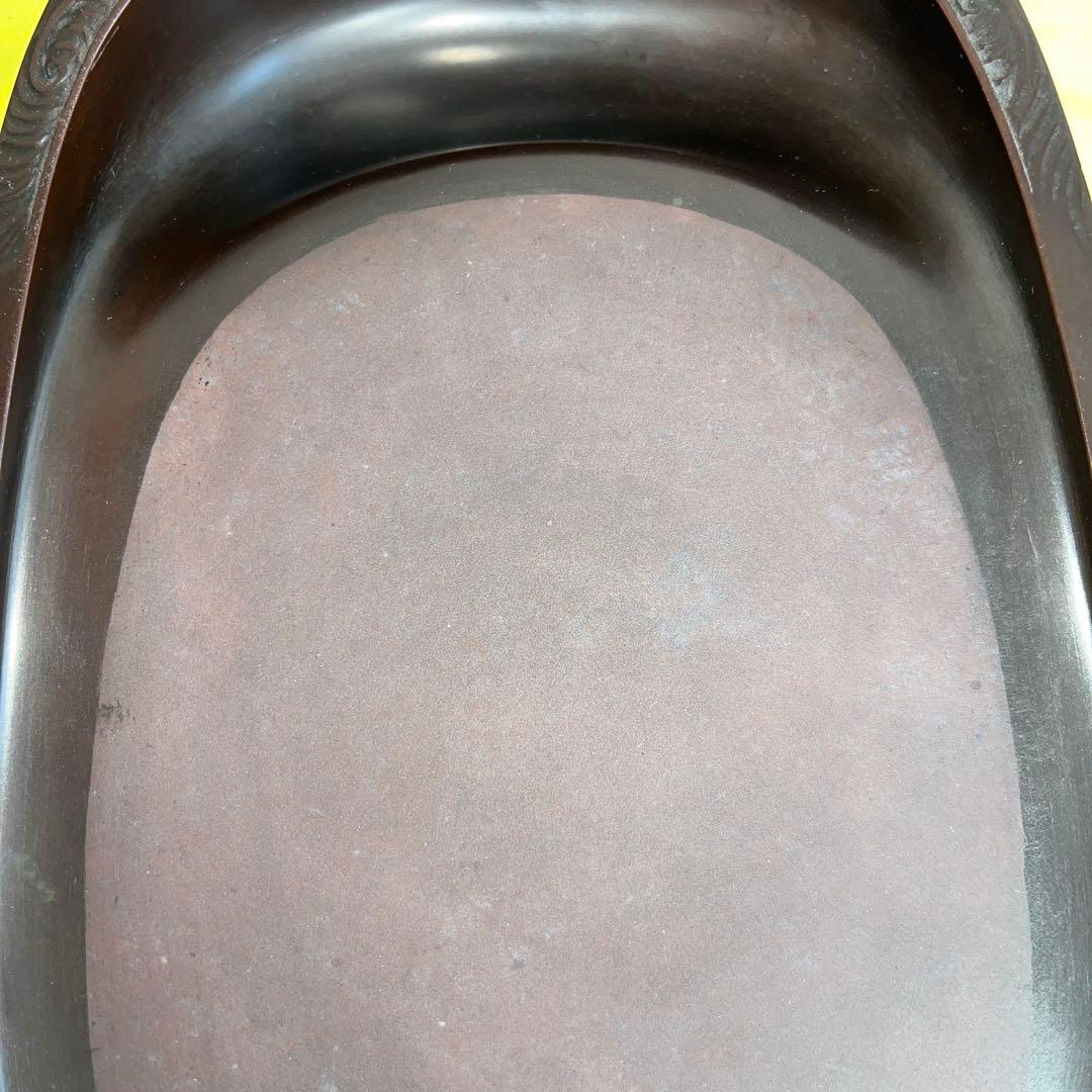 ⭕️希少　紅渓石硯　大型　名工　相馬羊堂　美品　3.7kg超　大判側ツルツル