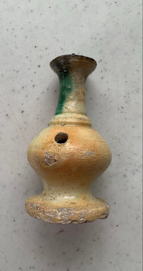 中国　明時代　素三彩燈　珍品　希少
