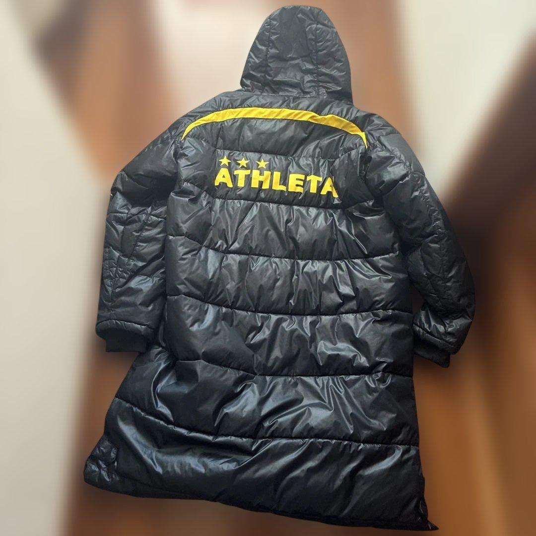 栃木SC ATHLETA ベンチコート ブラック/イエロー サイズF