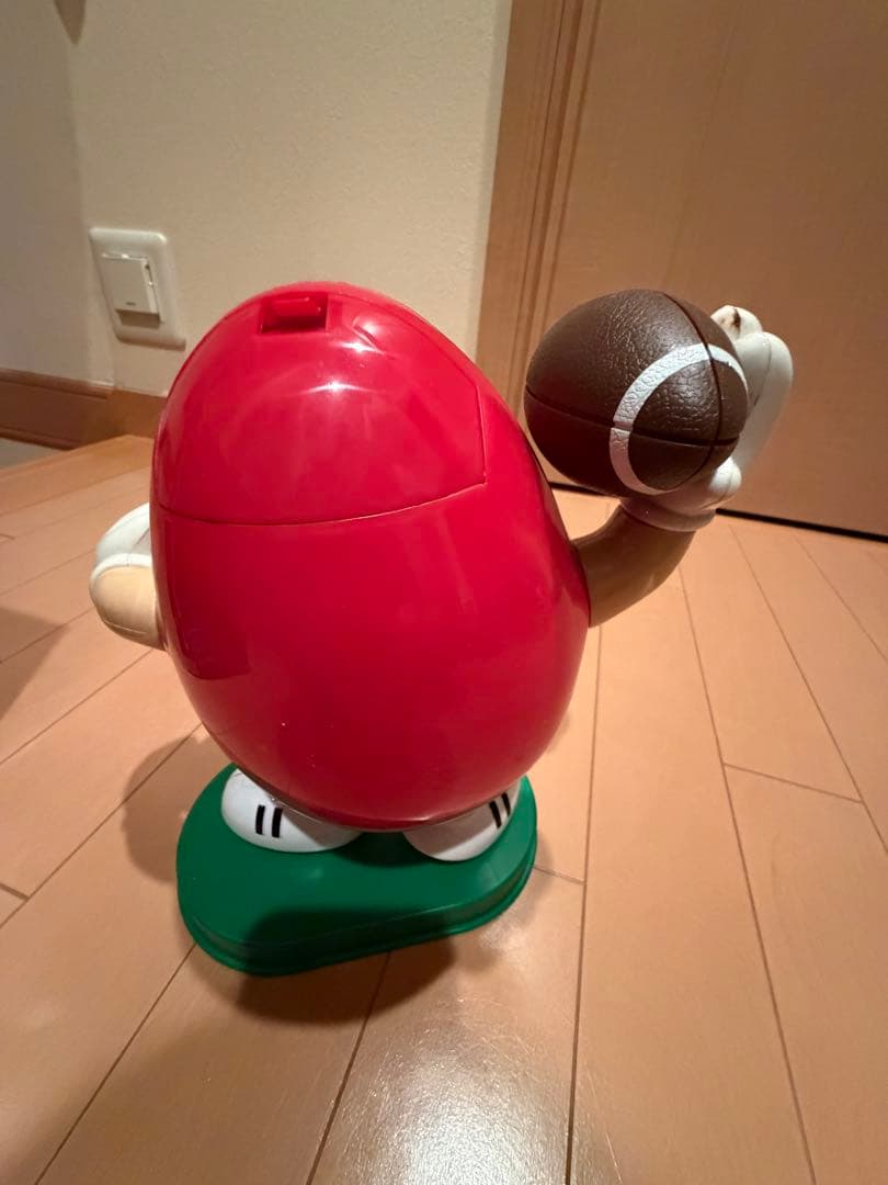 M&M's エムアンドエムズ ディスペンサー アメフト レッド 外箱付き　90s