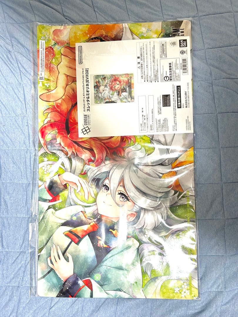 【新品】ガンダムカードゲーム オフィシャルプレイマット＆カードスレッタ＆ミオリネ