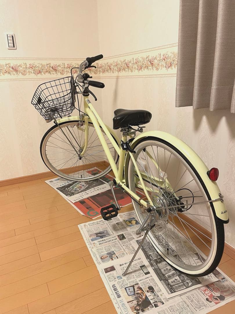 【神奈川県引取限定】自転車　26インチ 女の子6段変速asahi イエロー