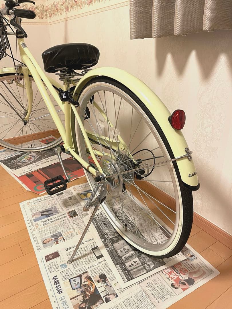 【神奈川県引取限定】自転車　26インチ 女の子6段変速asahi イエロー