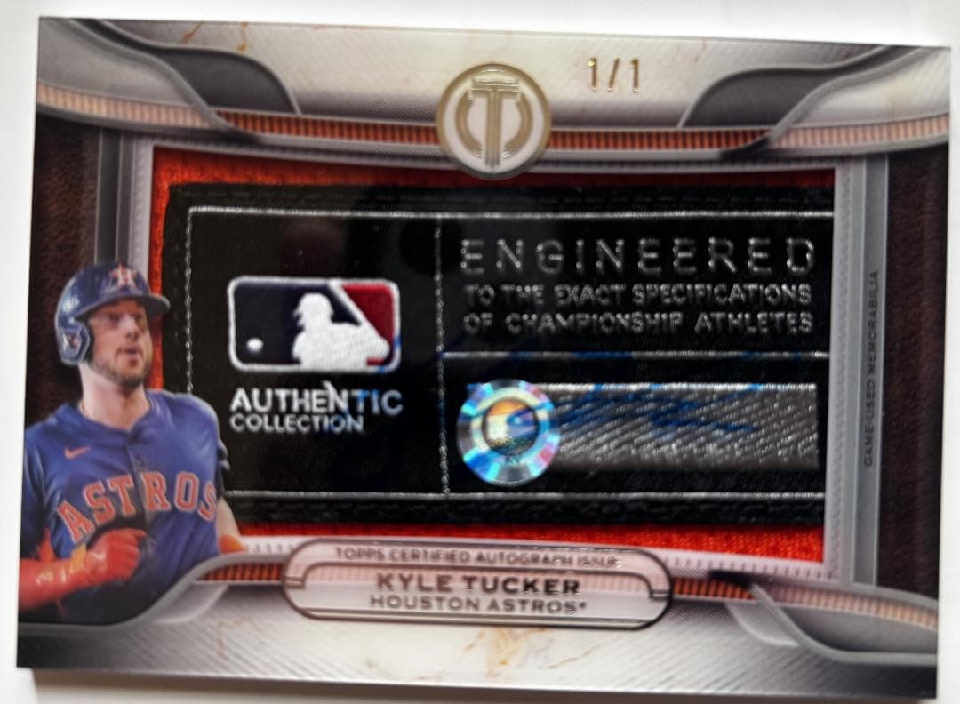 記念グッズ Kyle Tucker MLB Full Logo Patch Auto 1/1