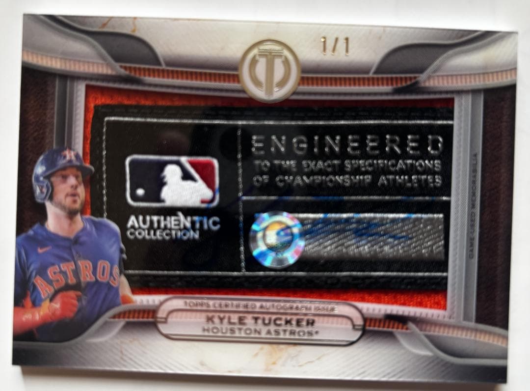 記念グッズ Kyle Tucker MLB Full Logo Patch Auto 1/1