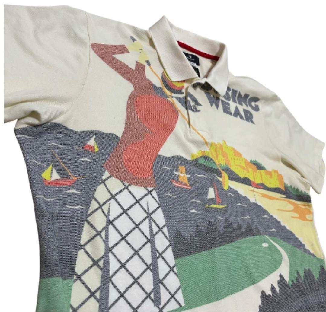 MUNSING WEAR マンシングウェア 半袖ポロシャツ PRNGUIN 総柄