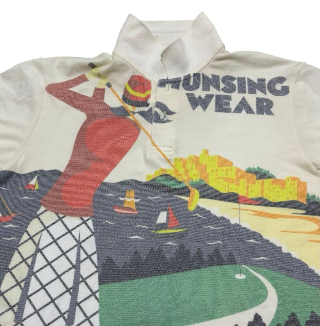 MUNSING WEAR マンシングウェア 半袖ポロシャツ PRNGUIN 総柄