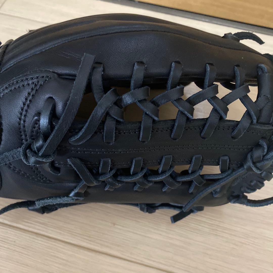 asics ブラック 軟式グローブ