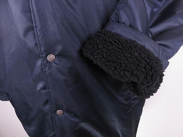 【値下げ】リーボック　Reebok ロングベンチコート　内側ボア　紺　Ｍ