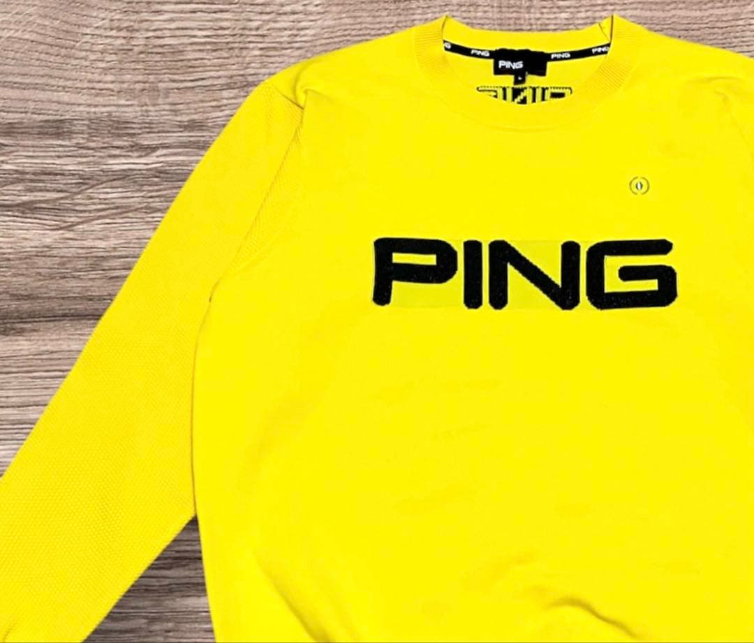 PING GOLF ピンゴルフ 撥水軽量ニット セーター ウェア　イエロー　L