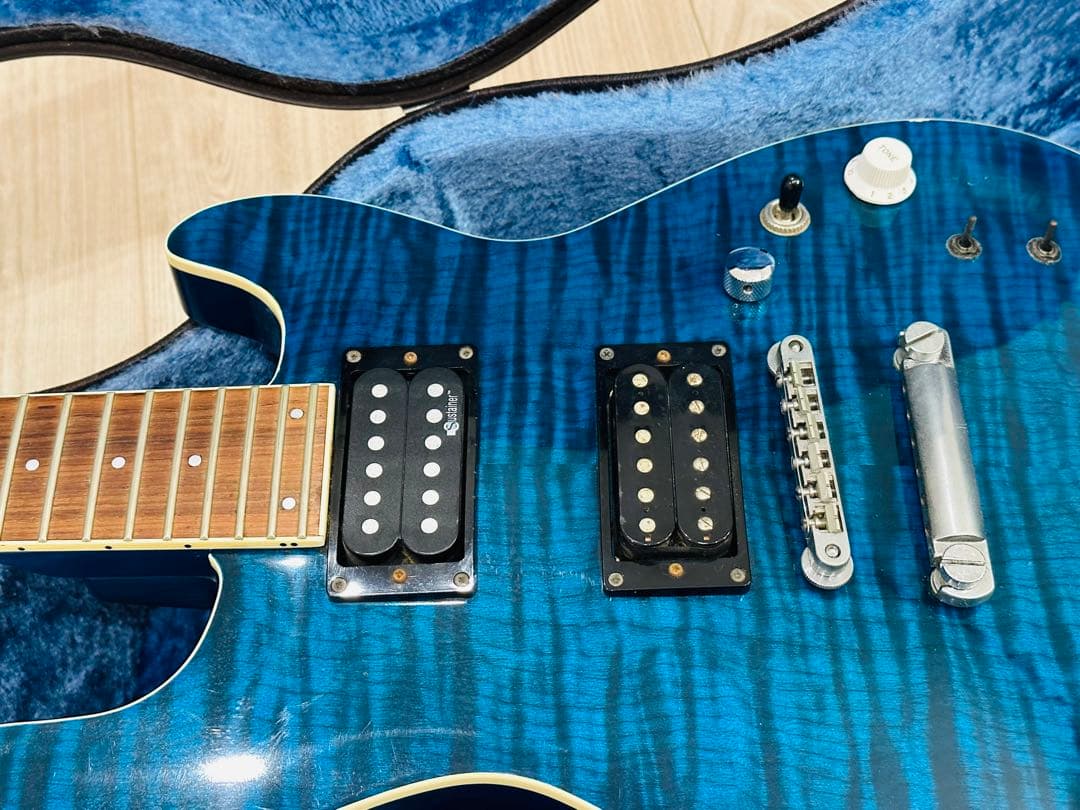【希少品ギター】フェルナンデス　APG -55S Blue 青虎目