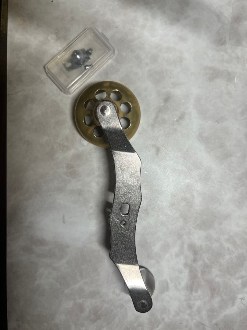 釣武者TsuriMushaハンドルリールハンドルチタン　リール部品